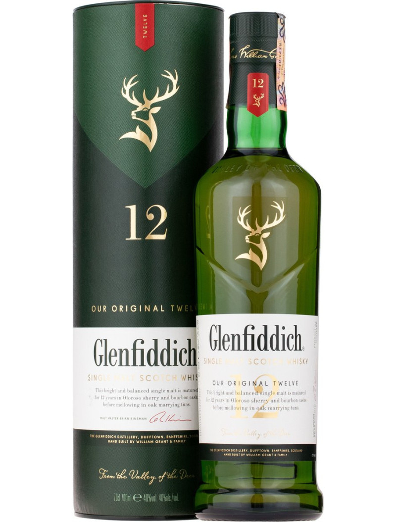 Glenfiddich 12YO Malt GPK 40% 0,7l