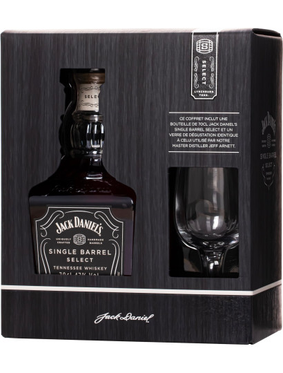 Jack Daniel´s Single Barrel + Pohar GBX 45% 0,7l