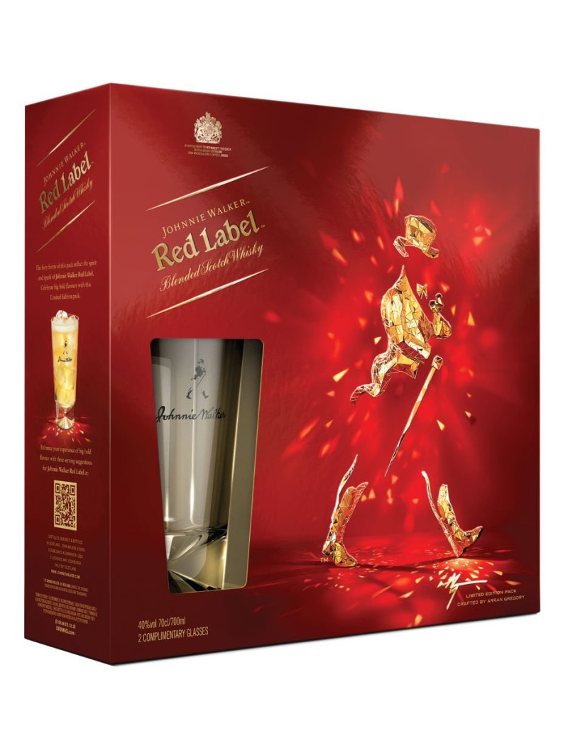 J.Walker Red Label 40% 0,7l + 2 Pohare