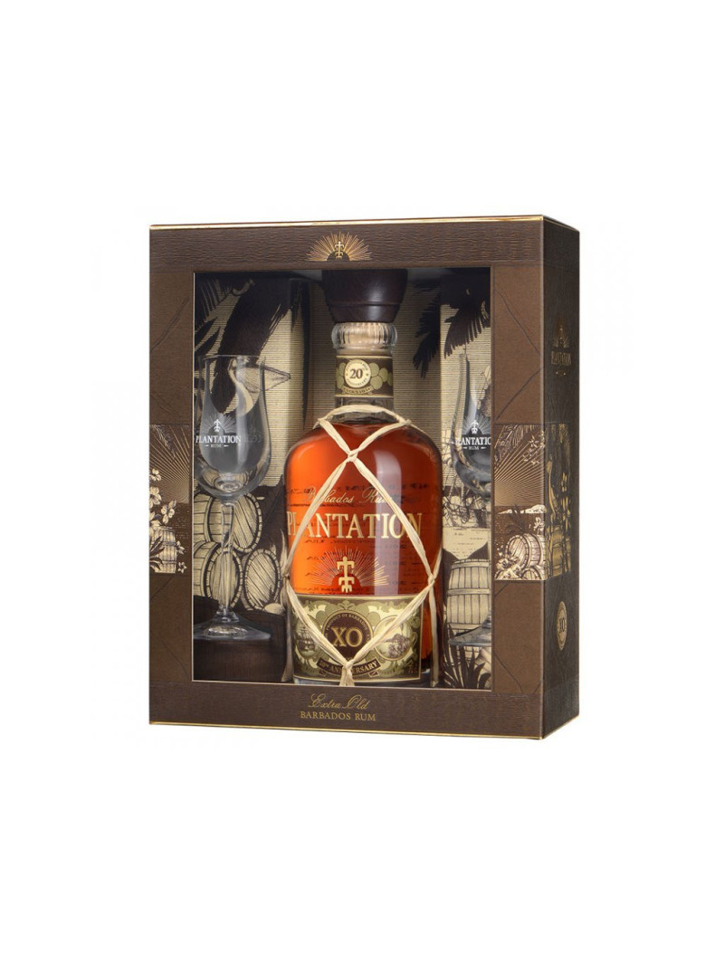 Plantation XO 20th Anniversary 40% 0,7l Glass Set