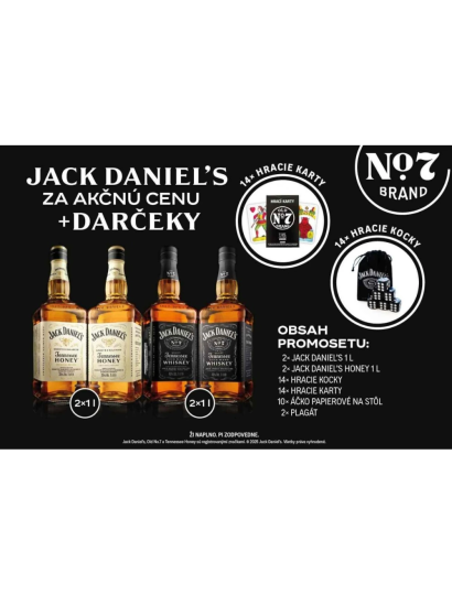 Jack Daniel´s promoset 37,5% 4l Karty