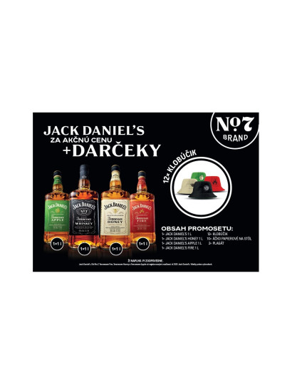 Jack Daniel´s promoset 36,3% 4l Klobúky