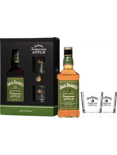 Jack Daniel´s Apple + 2 pohár GBX 35% 0,7l