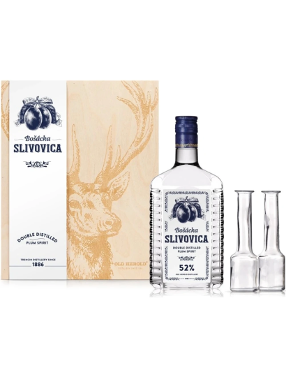 Bošácka Slivovica exclusive 52% 0,7l + 2 poháre RO