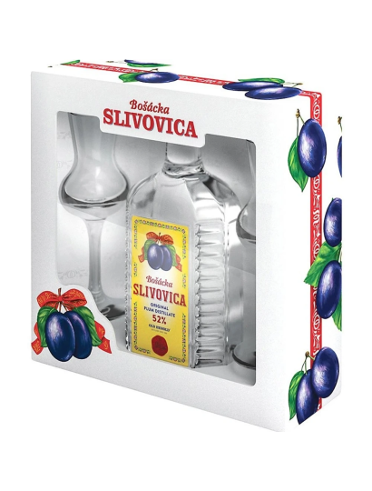 Bošácka Szilva exclusive  52% 0,7 l+ 2 pohár RONA