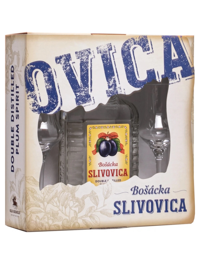 Bošácka Slivovica exclusive 52% 0,7l + 2 poháre RO