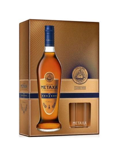 Metaxa 7* 40% 0,7l +2 Pohár