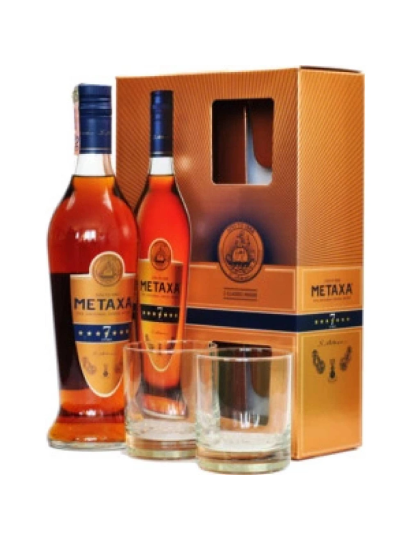 Metaxa 7* 40% 0,7l +2 sklo