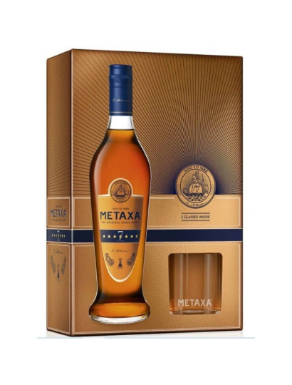 Metaxa 7* 40% 0,7l +2 sklo